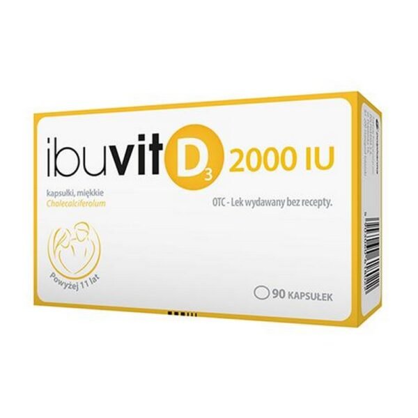 Ibuvit D3 2000 IU (international units) contains cholecalciferol as an active ingredient, which is identical to vitamin D produced in the human body.