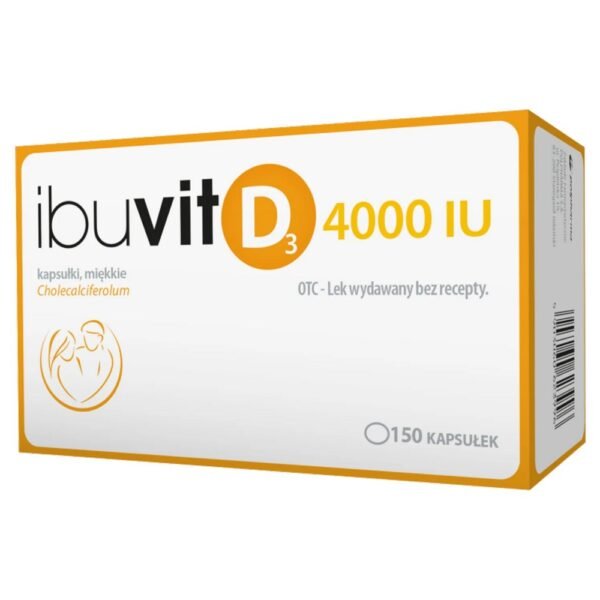 Ibuvit D3 4000 IU (international units) contains cholecalciferol as an active ingredient, which is identical to vitamin D produced in the human body.