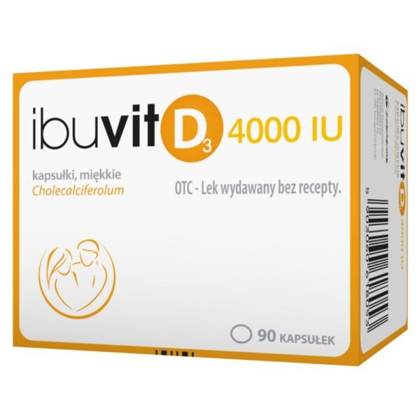 Ibuvit D3 4000 IU is a drug in the form of soft, easy-to-take capsules containing the active substance cholecalciferol, identical to vitamin D produced in the human body.