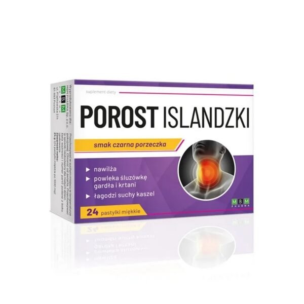 Icelandic lichen creates a protective coating on the surface of the mucous membrane, thanks to which it brings relief to the irritated throat.