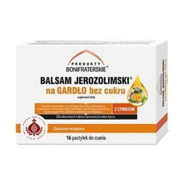 Is a dietary supplement in the form of lozenges with ingredients supporting the condition of the respiratory system.
