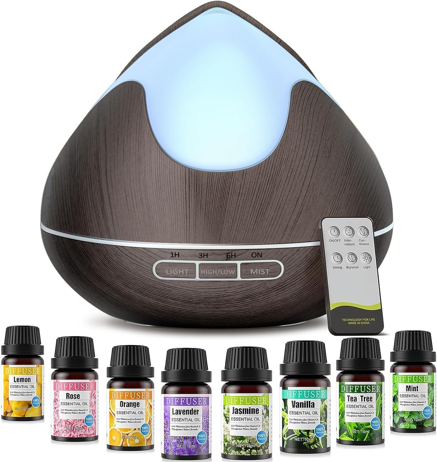 JRXH,AROMA DIFFUSER FOR ESSENTIAL OILS, 500 ML