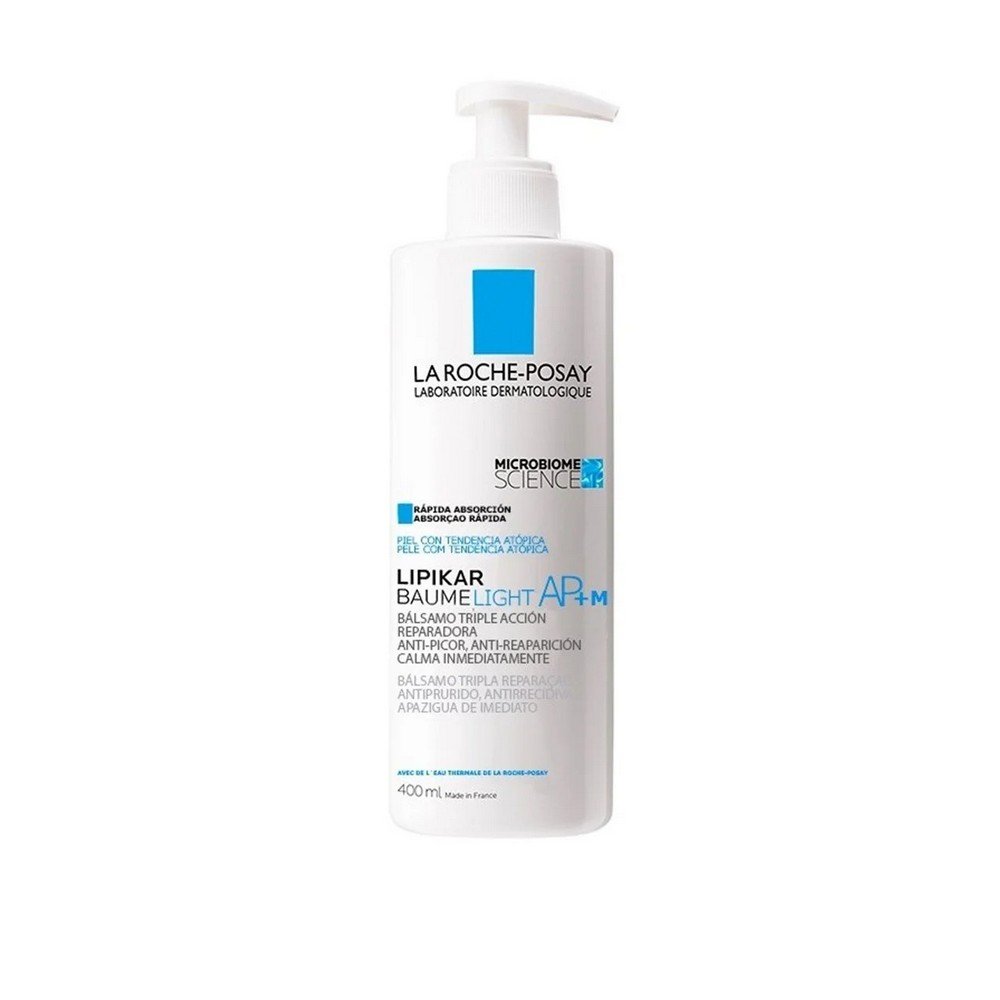 la roche posay lipikar baume apm light body lotion for dry and sensitive skin 400ml La Roche-Posay Lipikar Baume Ap+M Light Body Lotion intensively moisturizes,reduces the visibility of skin lesions.