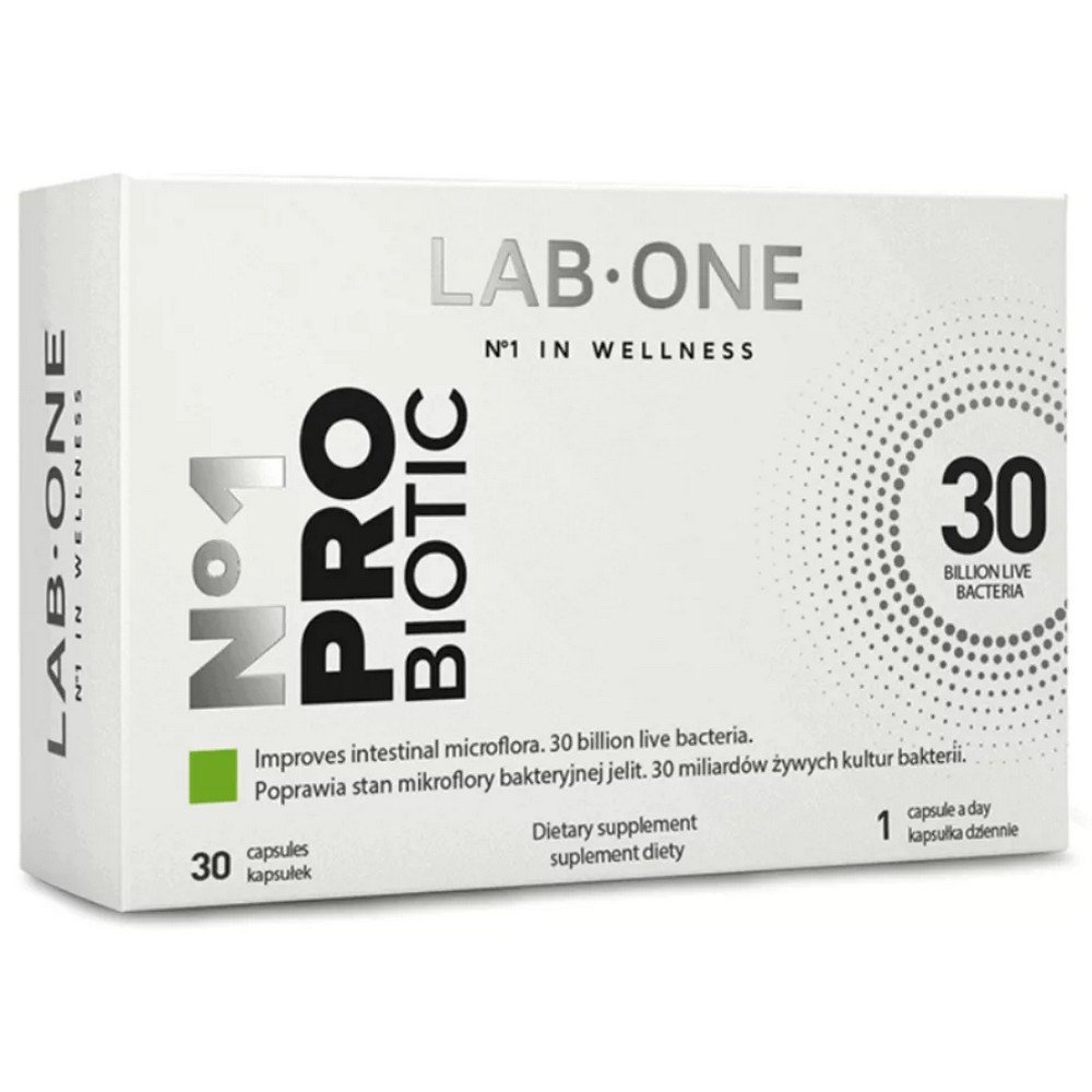 lab one n°1 probiotic probiotic dietary supplement 30 caps Alleviating digestive disorders, irritable bowel syndrome.