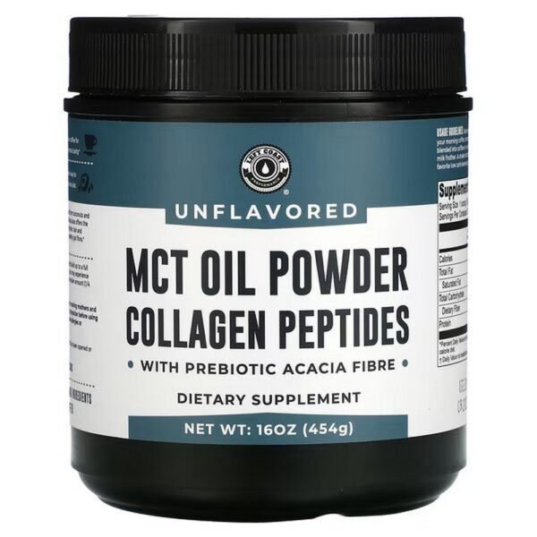 Left Coast Performance, MCT Oil Powder Collagen Peptides with Prebiotic Acacia Fiber,  16 oz (454 g),Left Coast Performance, MCT-Ölpulver-Kollagenpeptide mit präbiotischen Akazienfasern, 454 g (16 oz.)