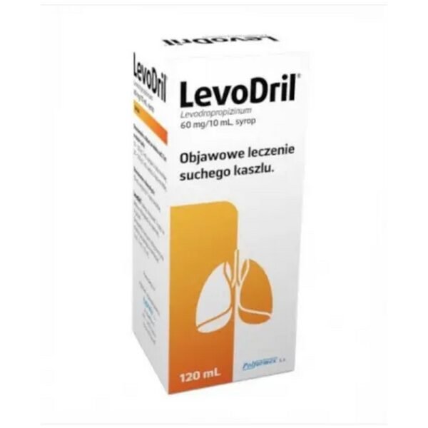 LevoDril 60mg/10 ml syrup is a medicinal product containing the active substance levodropropizin, which has antitussive and bronchospasmodic properties.