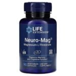 Life Extension Neuro-mag Magnesium L-threonate, Magnesium L-threonate, Brain Health, Memory & Attention, Gluten Free, Vegetarian, Non-GMO, 90 Vegetarian Capsules
