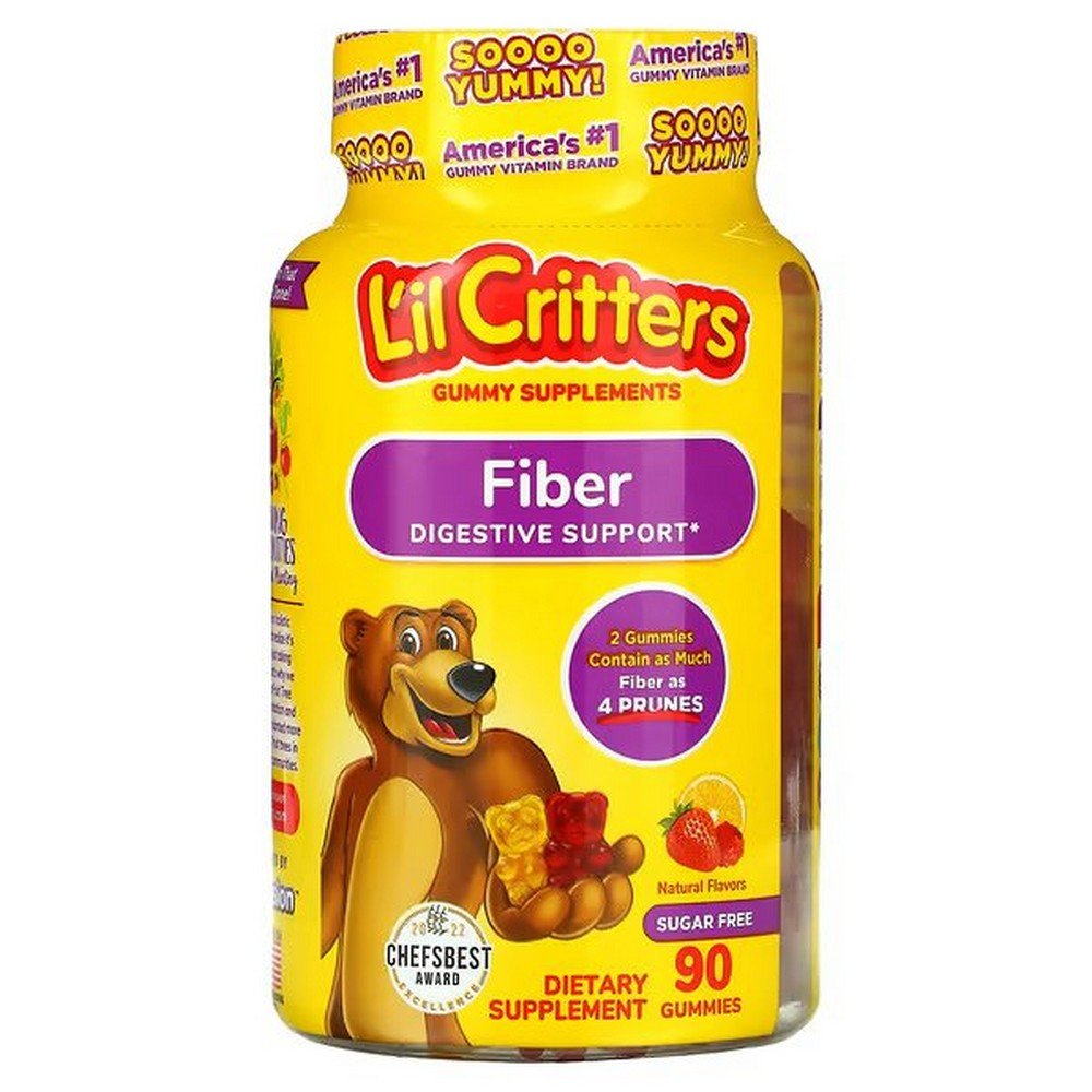 lil critters fiber to support digestion natural fruit flavors 90 fruit gummies Fiber prebiotics support digestive health
