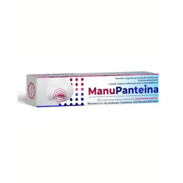 ManuPanteina ointment regenerating the nasal mucosa is a medical device for topical use on the nasal mucosa and the skin around the nose.