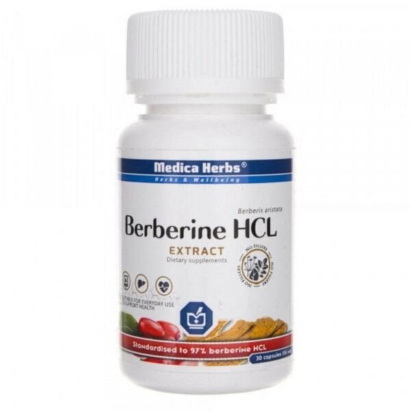 Medica Herbs Berberine HCL extract 516mg 30 caps.