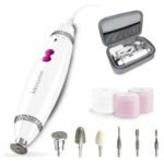 Sander for manicure and pedicure with replaceable attachments.