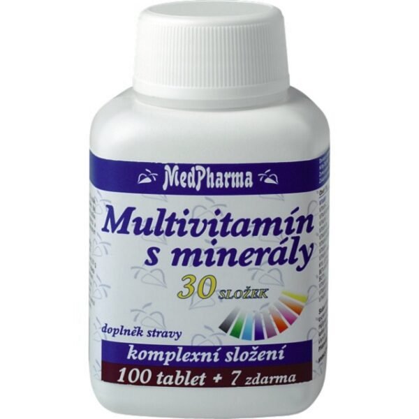 The multivitamin contains 30 components important for the human body and corrects their deficiency.
