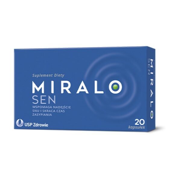 It contains extracts whose effectiveness has been confirmed by scientific research.MIRALO SEN has a positive effect on the nervous system of people exposed to stress and the effects of stress-causing factors.