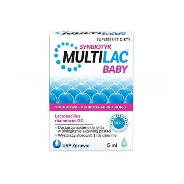 Multilac Baby Synbiotic probiotic + prebiotic drops 5 ml,Multilac Baby Synbiotyk probiotyk + prebiotyk krople 5 ml,USP Zdrowie