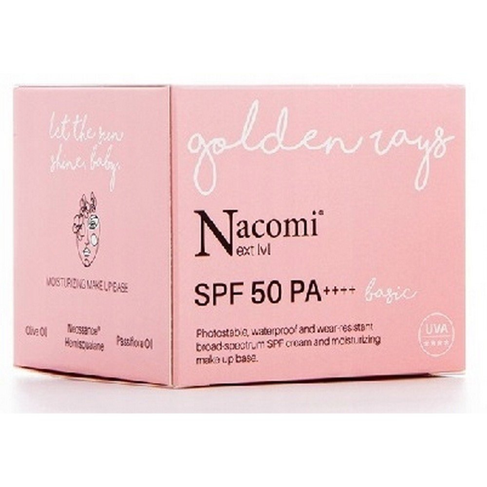 nacomi next level base cream spf 50 uv 50 ml The UV filters contained in the cream provide a wide range of sun protection from both UVB and UVA radiation.