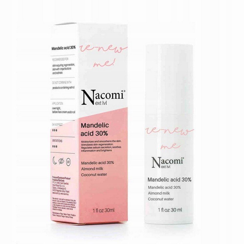 nacomi next lvl kwas migdalowy 30 30ml Exfoliates dead skin, stimulates its renewal and regeneration.