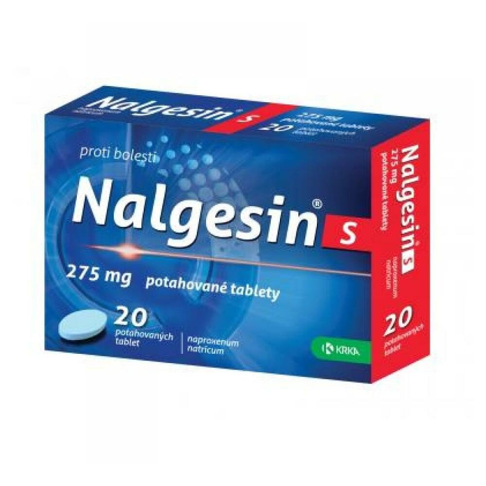 nalgesin s tbl 20x 275mg Un remède contre les maux de tête, les maux de dents, les maux de dos, les douleurs musculaires, les douleurs articulaires, les douleurs menstruelles et les douleurs associées au rhume. Médicament à usage interne, contient du naproxène.