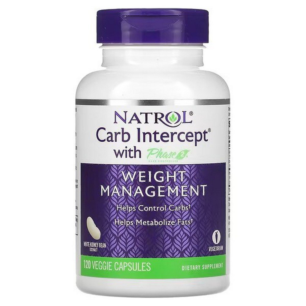 natrol carb intercept with phase 2 carb controller 120 veggie capsules Natrol, Carb Intercept avec Phase 2 Carb Controller aide à contrôler la consommation de glucides, soutient le métabolisme des graisses