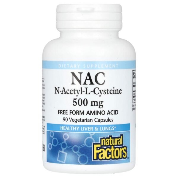 Natural Factors, NAC N-Acetyl-L Cysteine, N-Acetyl-L-Cysteine, 500 mg, 90 vegetarian capsules, Natural Factors, NAC N-Acetyl-L Cysteine, N-Acetyl-L-Cystein, 500 mg, 90 vegetarische Kapseln
