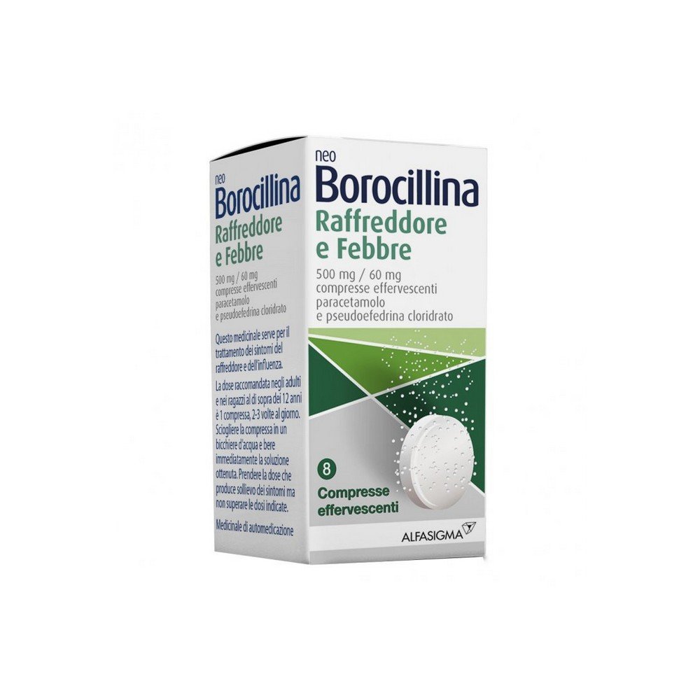neoborocillin colds and fever 8 effervescent tablets Жаропонижающее и обезболивающее.