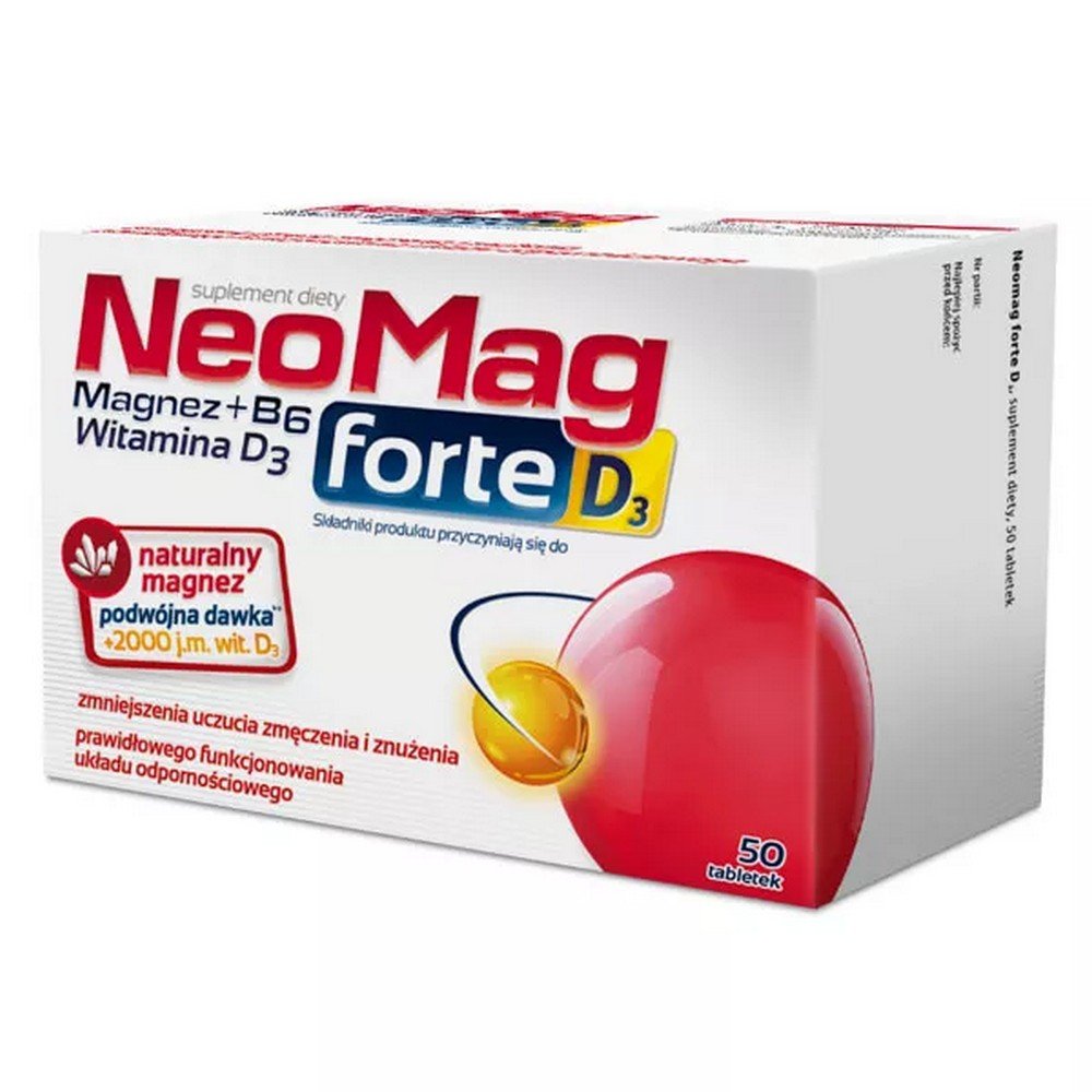 neomag forte d3 tablets for magnesium and vitamin d3 deficiency 50 tablets "Los ingredientes del complemento alimenticio NeoMag forte D3 contribuyen a: