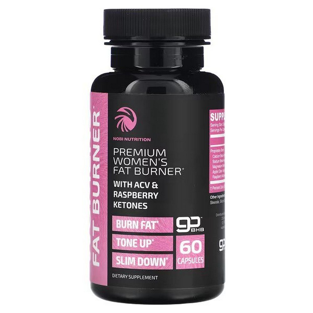 nobi nutrition premium womens fat burner 60 capsules Ce supplément brûleur de graisse de qualité supérieure est conçu pour aider les femmes à soutenir leur métabolisme, à réduire les fringales et à brûler les graisses comme carburant.