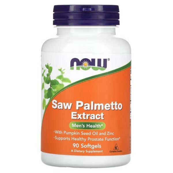 NOW® Saw Palmetto Berry Extract is a dietary supplement to support healthy prostate function.