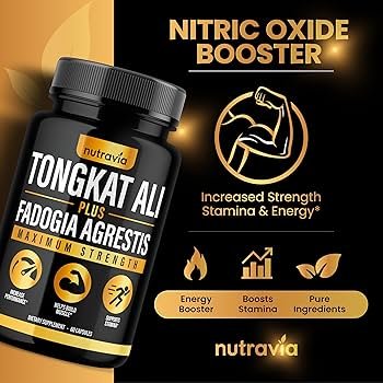 NUTRAVIA,TONGKAT FADOGIA AGRESTIS FOR MEN SUPPLEMENT, MALE NITRIC OXIDE BOOSTER
