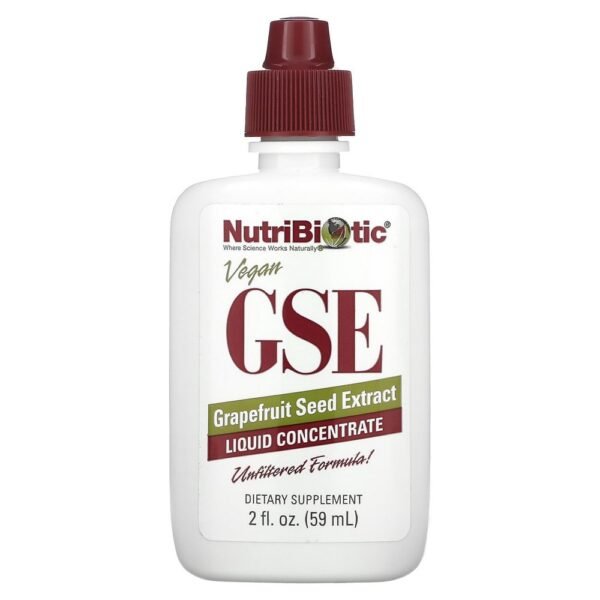 NutriBiotic, Vegan GSE Grapefruit Seed Extract, Liquid Concentrate is good for immune system and gut