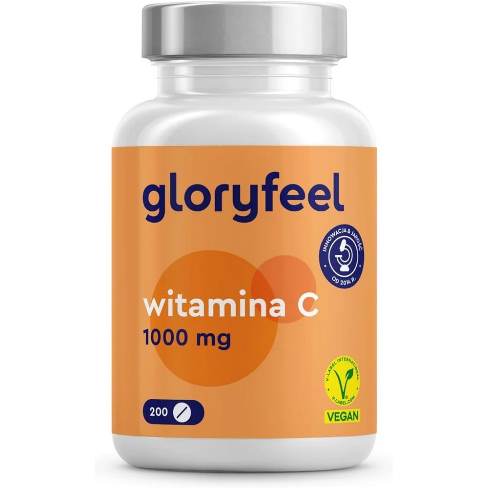 ODWIEDŹ SKLEP GLORYFEEL,VITAMIN C 1,000MG - IMMUNE SUPPORT** - HIGH DOSE - 200 VEGAN TABLETS