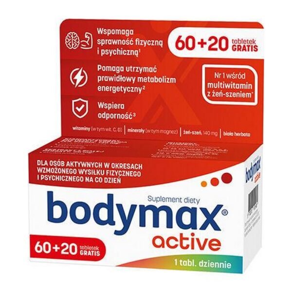High-quality standardized ginseng root extract GGE Bodymax. Ginseng, also called the "root of life", reduces fatigue and day by day restores energy, supports physical and mental performance and the body's natural defenses.