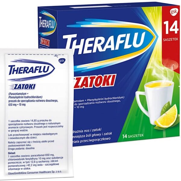 Theraflu Sinus sachets is a drug indicated for symptomatic use in diseases associated with sinus diseases, such as headache, sinus and nasal congestion, especially for pain and symptoms of congestion and swelling of the mucous membrane.