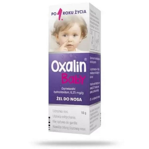 Oxalin Baby reduces swelling of the nasal mucosa and inhibits excessive secretion, which facilitates free breathing through the nose.