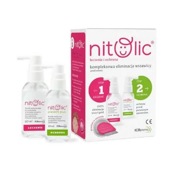 Pipi Nitolic treatment and protection set - a medical device that supports the treatment and protection of hair and scalp against lice and nits.