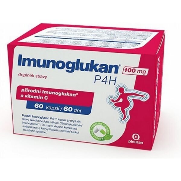Dietary supplement with natural immunoglucan and vitamin C to support the immune system throughout the year.