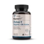 Potassium + Magnesium + B6 Premium dietary supplement is a composition of bioavailable, organic potassium and magnesium and the active form of vitamin B6 in the form of pyridoxal-5-phosphate (P-5-P).