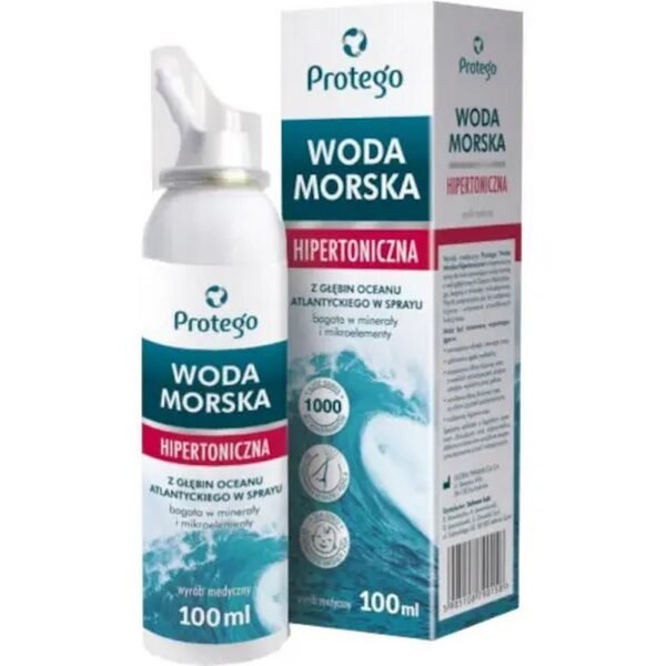 Protego hypertonic sea water is a medical device intended for daily nasal hygiene for adults (including pregnant women) and children from 1 month of age.