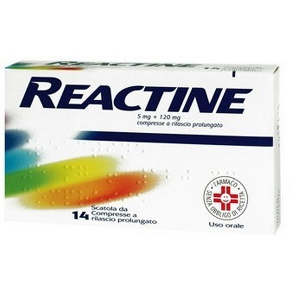 reactine 5 mg 120 mg Tipo de producto - Antihistamínico