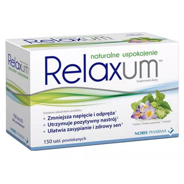 RELAXUM is a preparation that, thanks to specially selected natural ingredients, supports the body in states of nervous tension and irritability as well as difficulties in falling asleep.