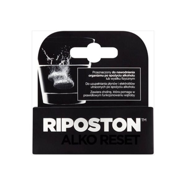 Riposton in a convenient form of effervescent tablets with a delicious orange flavor.