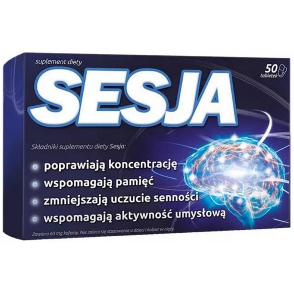 Session is a dietary supplement whose ingredients support the maintenance of optimal mental alertness and cognitive function (ginseng root extract).