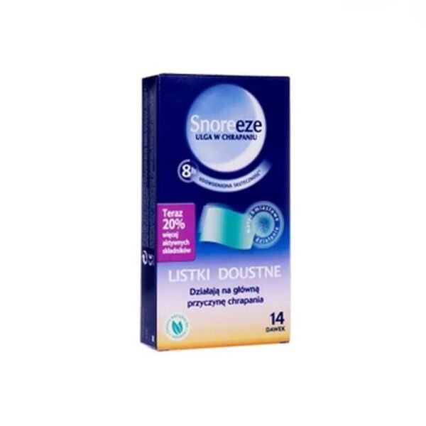 Snoreeze Oral Strips target the main cause of snoring. When they dissolve, they have a double effect:
