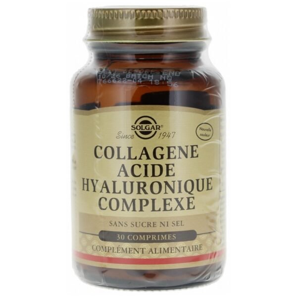 Solgar Collagen Hyaluronic Acid 30 Tablets on sale in our online bio pharmacy, moisturizes and softens the skin. The formula to rejuvenate thanks to the Solgar Collagen laboratories. It is a truly irreplaceable substance.