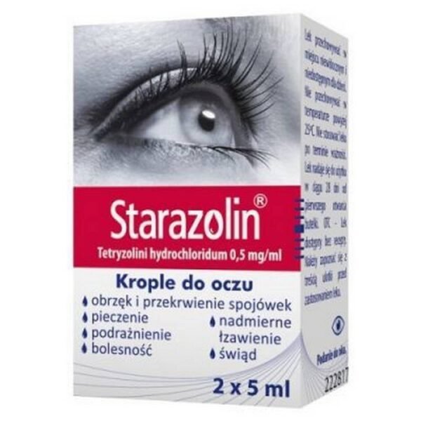 caused by irritants such as dust, smoke, contact lenses,