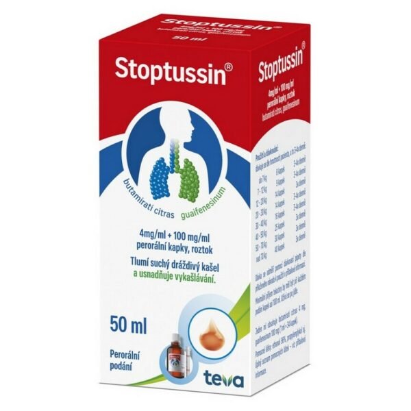 Stoptussin Drops 50 ml – a combined medication for treating cough. It has expectorant and antitussive effects. Used to relieve symptoms of respiratory tract diseases.