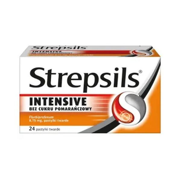 Strepsils Intensive sugar-free orange is a medicinal product in the form of hard lozenges containing flurbiprofen, which belongs to the group of non-steroidal anti-inflammatory drugs (NSAIDs).