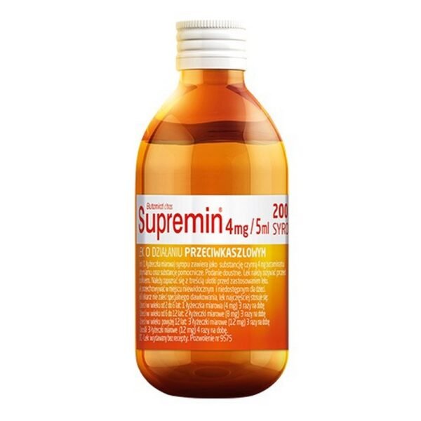 Supremin is a drug with an antitussive effect (reduces the frequency of coughing), intended for use in dry, non-productive, acute cough.