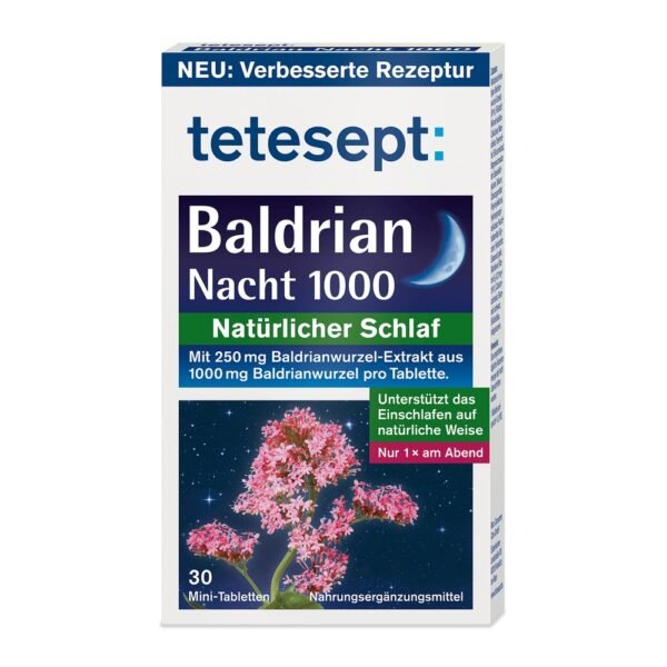 Herbally effective valerian supports the natural quality of sleep at night and helps maintain sleep.
