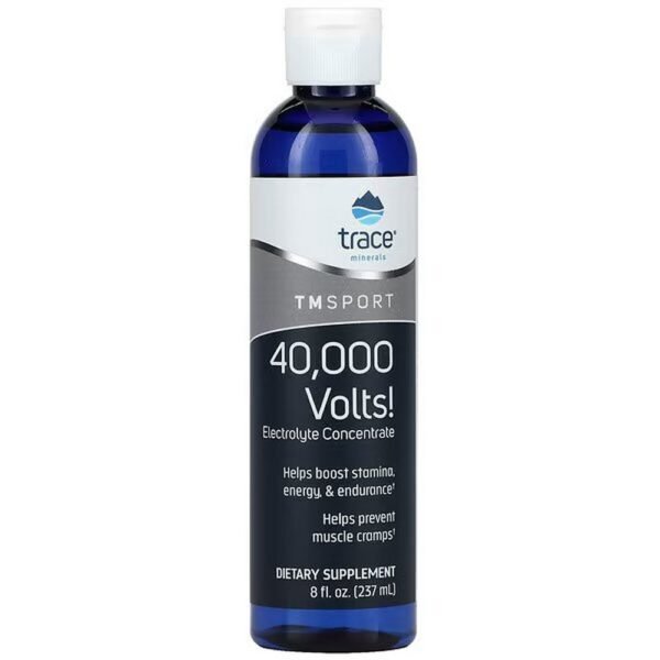 Trace Minerals ®, TM Sport, 40,000 Volts!, ​​Electrolyte Concentrate increasing muscle strength also helps prevent muscle cramps