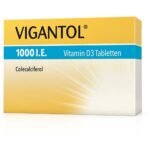 VIGANTOL 1,000 IU Vitamin D3 tablets. Active ingredient: colecalciferol.